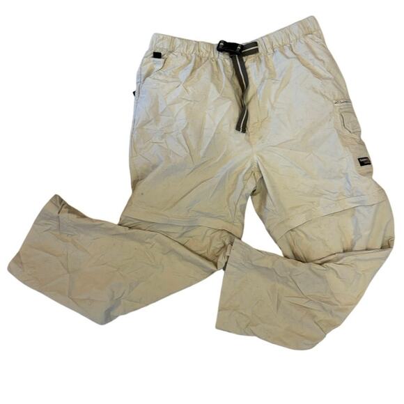 Men's Guide Series Pants Khaki Convertible Zip Off Cargo Hiking Size 44x30 - Picture 1 of 9